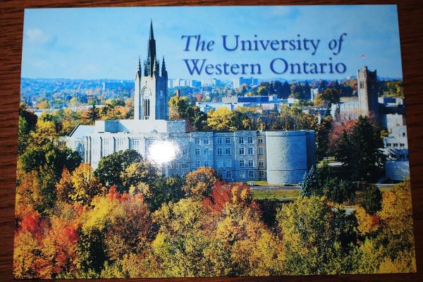 Kartu pos DuaRansel 77 - University of Western Ontario (London Canada)